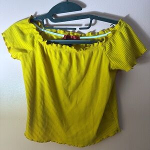 Mustard Yellow Off-Shoulder Women Top